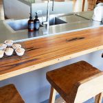 kitchen recycled timber benches
